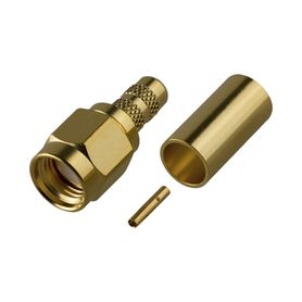 conector sma macho inverso de anillo plegable para cables 8240 rg58u oro oro teflón