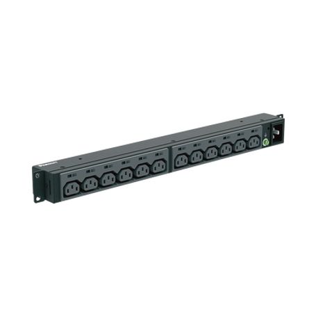 pdu básico para distribución de energia enchufe de entrada nema l620p con 13 contactos c13 instalación horizontal de 19in 1ur 2