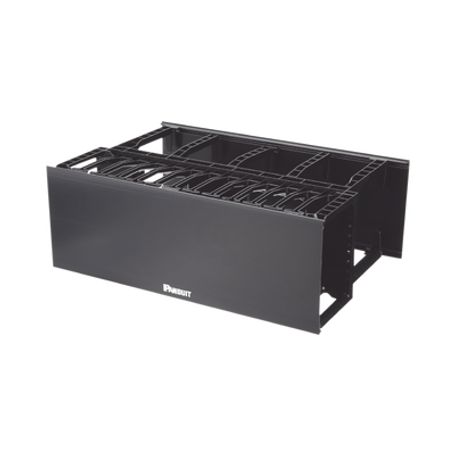 organizador de cables horizontal netmanager doble frontal y posterior para rack de 19in 4ur160402