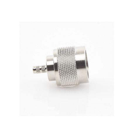 Conector N Macho Coaxial De Anillo Plegable Para Cable Rg142/u Niquel/ Oro/ Teflón.