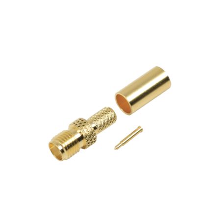 conector sma hembra inverso de anillo plegable para cable rg58u oro oro teflón