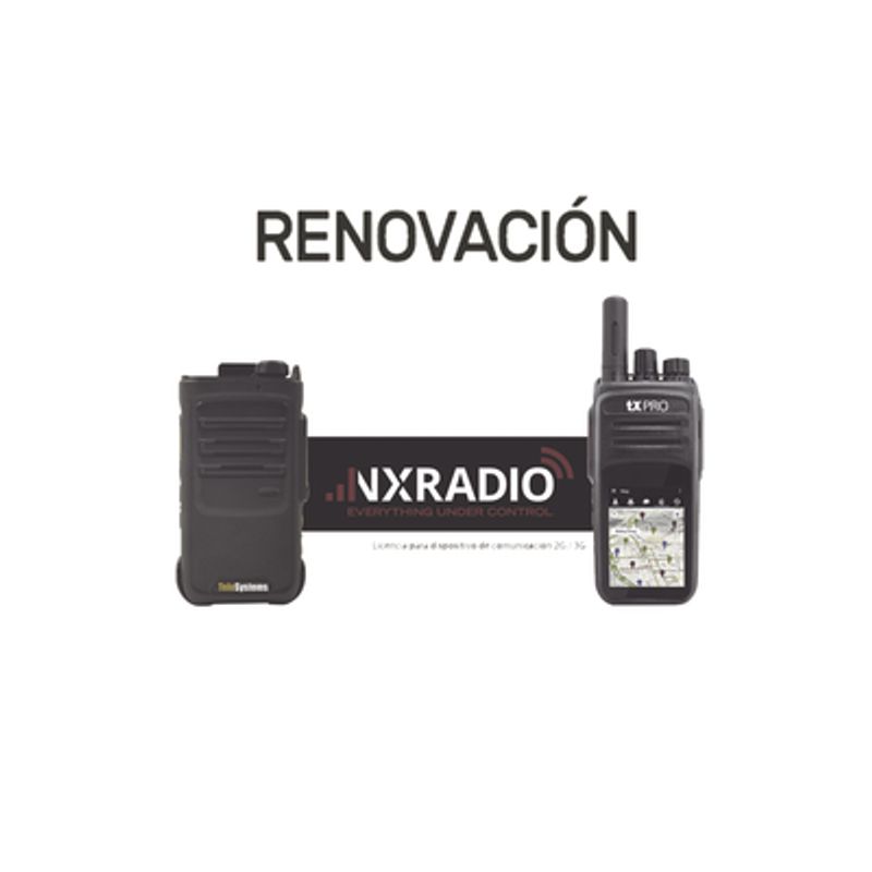 Renovacion De Servicio Anual Nxradio Para Terminales Nxpoc130 Rg360 Y M5
