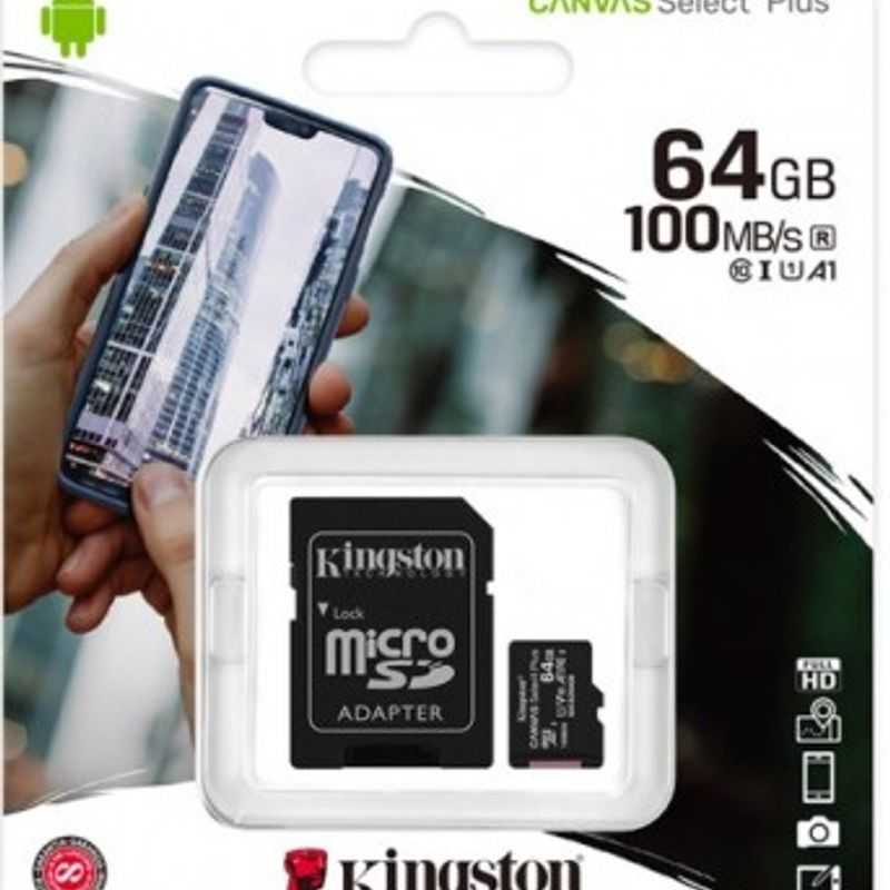 Micro SD Kingston Technology MEMKGN1890 64 GB Negro TL1 