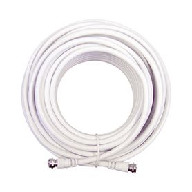 jumper coaxial con cable tipo rg6 en color blanco de 1524 metros de longitud y conectores f macho en ambos extremos 75 ohm de i