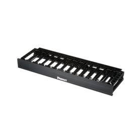 organizador de cables horizontal netmanager sencillo solo frontal para rack de 19in 1ur183136