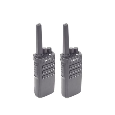 paquete de 2 radios tx500 vhf 136174 mhz 5w de potencia scrambler de voz alta cobertura