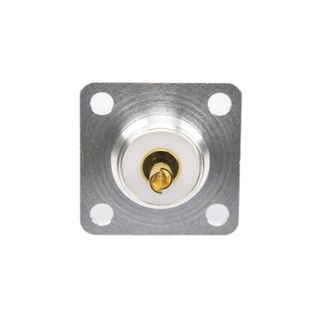  conector uhf hembra so239 para montaje de chasis con 4 hoyos a 18 mm terminal soldable plata oro teflón27964