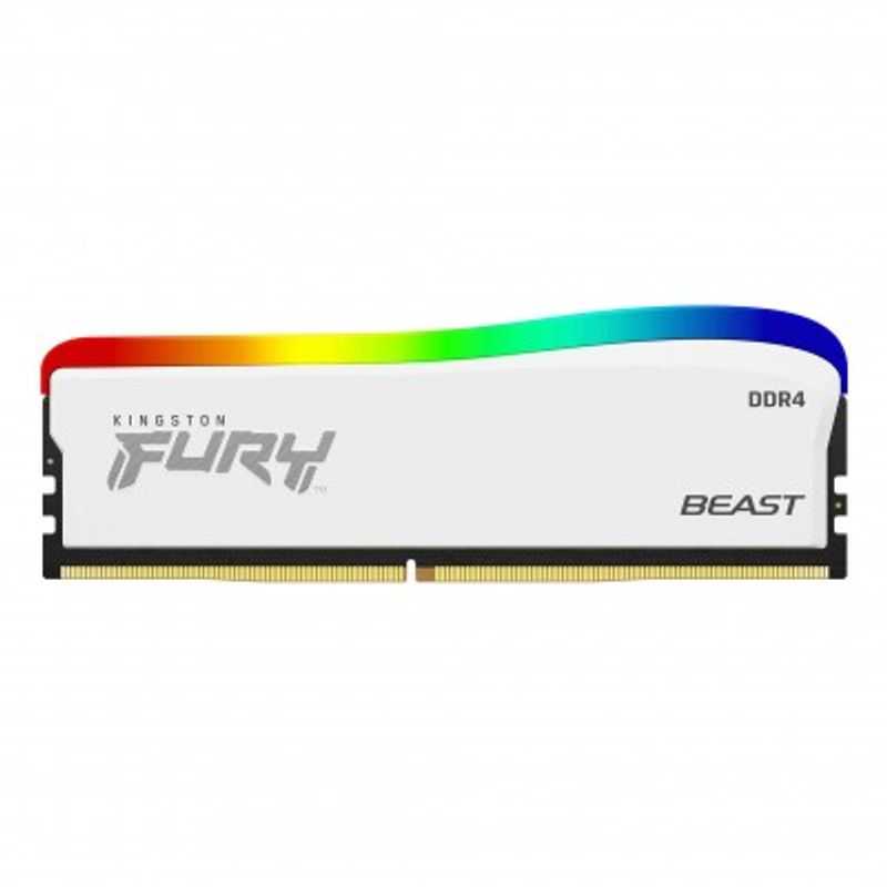 Memoria KINGSTON 8GB 3600MT/s DDR4 CL17 DIMM FURY Beast White RGB SE KF436C17BWA/8 TL1 