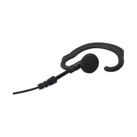 micrófono de solapa con gancho suave para la oreja y fibra trenzada para puerto de accesorios icom de 2 pines con tornillos1597