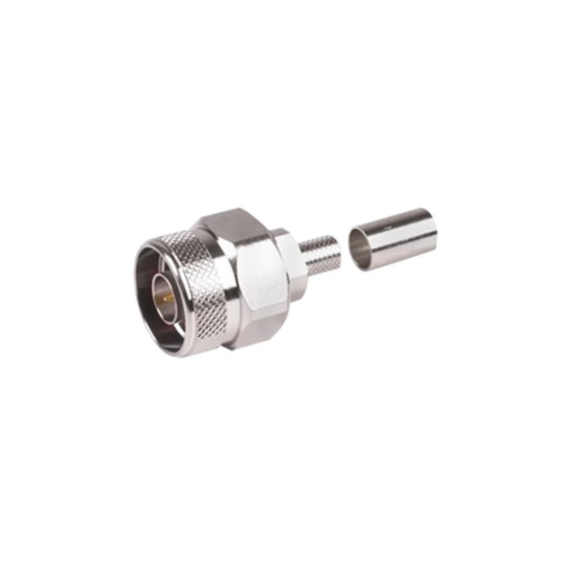 Conector N Macho Hex De Anillo Plegable Y Pin Cautivo Para Cables Rg8/x Lmr240 Ni/au/teflón. Conector N Macho Hex De Anillo Plegable Y Pin Cautivo Para Cables Rg8/x Lmr240 Ni/au/teflón.