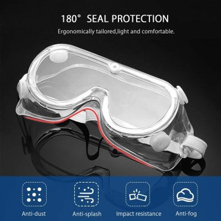 Goggles de protección GKSA01B KSA 4 válvulas de respiración grado médico elástico de sujeción y fijación de sellado para ojos an