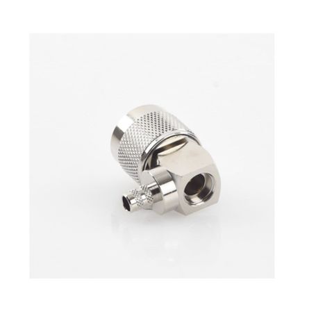 Conector N Macho En A/r De Anillo Plegable Para Cables Rg8/x Lmr240 Niquel/ Oro/ Teflón.