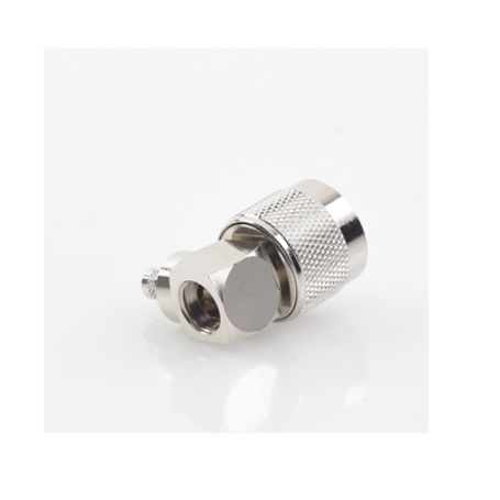 Conector N Macho En A/r De Anillo Plegable Para Cables Rg8/x Lmr240 Niquel/ Oro/ Teflón.