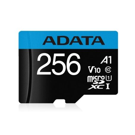 Micro SD 256GB Class 10 ADATA  Premier A1 UHSI 256 GB 100 MB/s 25 MB/s Negro Clase 10 TL1 