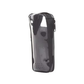 funda reforzada en piel para cinto con cierre y amplio visor frontal transparente para radios aéreos ica25214634