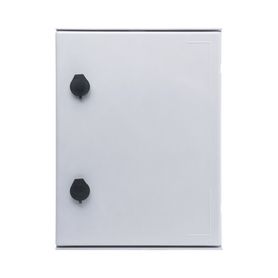 gabinete de poliéster ip65 uso en intemperie 300 x 400 x 200 mm con placa trasera interior de plástico incluye chapa y llave174
