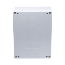 gabinete de poliéster ip65 uso en intemperie 300 x 400 x 200 mm con placa trasera interior de plástico incluye chapa y llave174