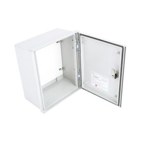 gabinete de poliéster ip65 uso en intemperie 250 x 300 x 140 mm con placa trasera interior de plástico incluye chapa y llave174
