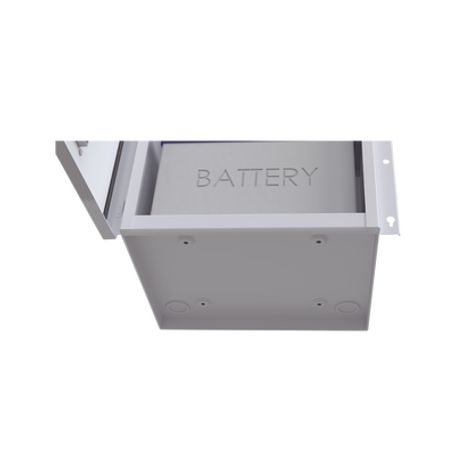 Gabinete Acero Galv. Para 2 Baterias Pl110d12  (400 X 730 X 300mm). Puerta Sin Ventilación. Acc. Para Piso O Poste No Incluidos.