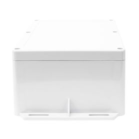 gabinete plástico para exterior ip65 de 160 x 220 x 100 mm cierre por tornillos metálicos tiene orejas para instalación a muro1