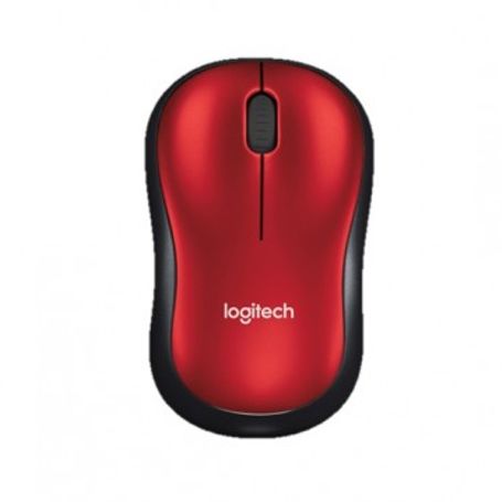 Mouse LOGITECH M185 Rojo 3 botones RF inalámbrico Óptico 1000 DPI TL1 