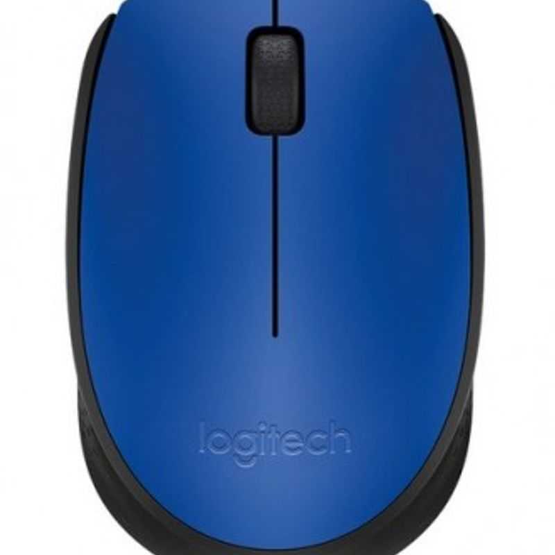 Mouse LOGITECH M170 Negro con detalles en Azul 3 botones RF inalámbrico TL1 