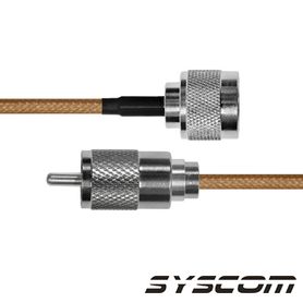 cable coaxial rg142u de 60 cm con conectores n macho a uhf macho pl259