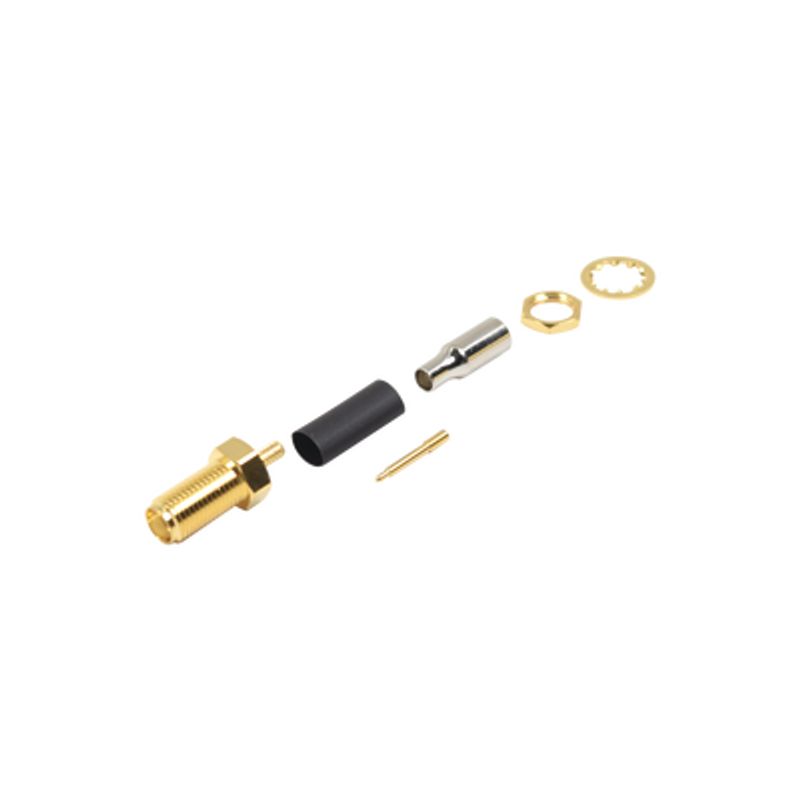 Conector Sma Hembra Inverso / Chasis En D Plano Anillo Plegable / Cable Rg316 .