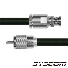 cable coaxial rg214u de 110 cm con conectores bnc macho a uhf macho pl259