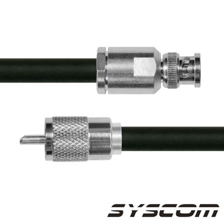 cable coaxial rg214u de 110 cm con conectores bnc macho a uhf macho pl259