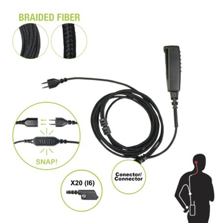 cable para micrófono audifono snap intercambiable con conector para radios icom icf32164261dsdt icf52d62d icf34004400dsdt154882