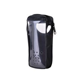 funda reforzada en piel para cinto con cierre y amplio visor frontal transparente para aéreos ica24 e ica6