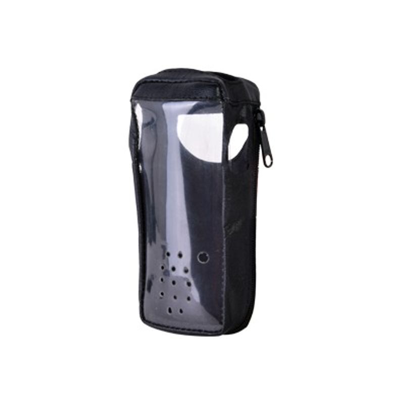 Funda Reforzada En Piel Para Cinto Con Cierre Y Amplio Visor Frontal Transparente Para Aéreos Ica24 E Ica6.