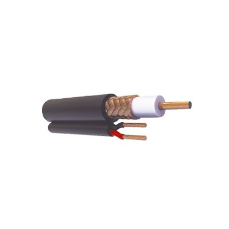 Retazo De 70 Metros De Cable Coaxial Rg59 Siamés Hecho En México Optimizado Para Hd 2 Hilos Calibre 20.