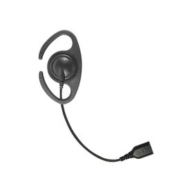 ​auriculares de gancho en forma de c con cable de fibra trenzada y conector snap requiere micrófono de solapa de 1 o 2 hilos de
