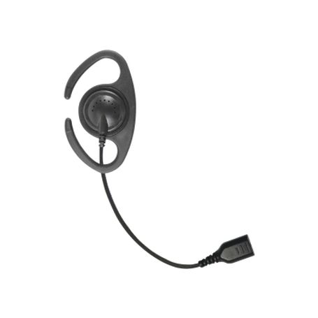 auriculares de gancho en forma de c con cable de fibra trenzada y conector snap requiere micrófono de solapa de 1 o 2 hilos de