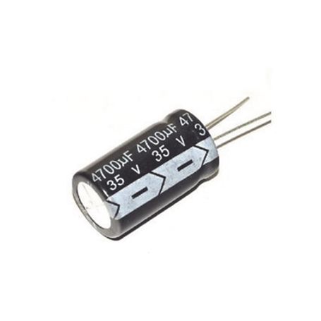capacitor electrolitico de aluminio radial de 4700 µfd 35 vcc 105 °c 18 x 36 mm 