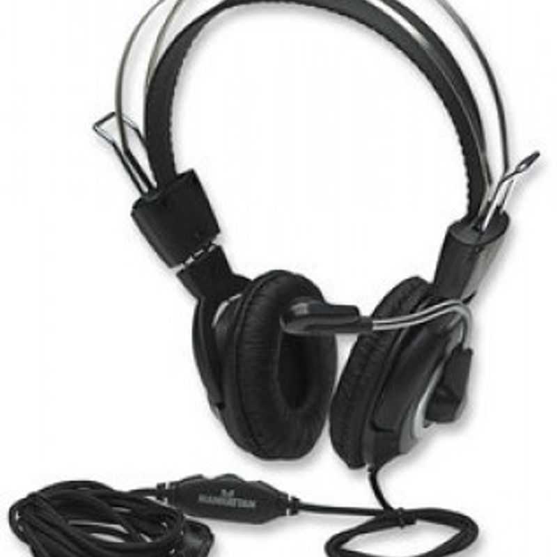 175555 Audifonos Estéreo Clásicos Micrófono con extensión metálica flexible para el micrófono y control de volumen TL1 