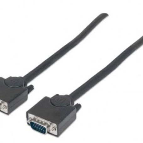 Cable VGA  HD15 MANHATTAN 3 m VGA (DSub) VGA (DSub) Macho/Macho Negro TL1 