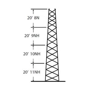 torre especial autosoportada robusta de 24 m linea ssv heavy duty sec 8  11