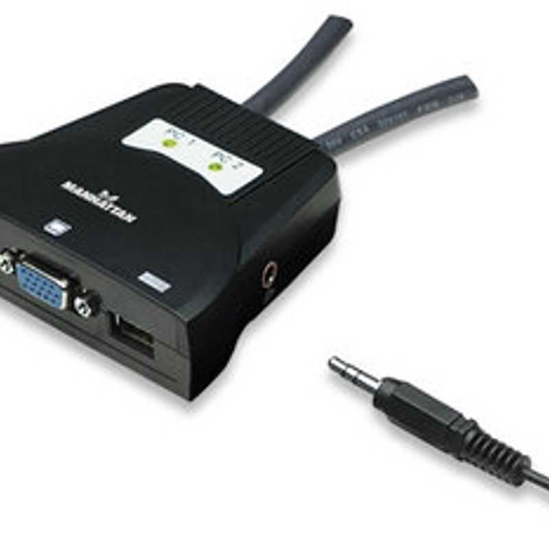 151245 Mini Switch KVM de 2 puertos 2 puertos USB Con soporte de audio TL1 