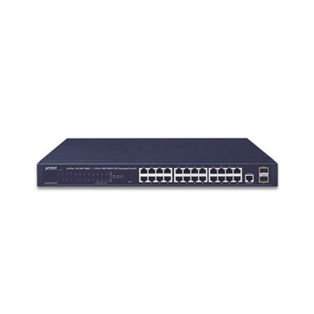 Switch Administrable Capa 2 De 24 Puertos Gigabit 10/100/1000t 2 Puertos Sfp 100/1000x  Cuenta Con Una Interfaz De Consola 