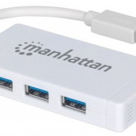 HUB USB 3.0 MANHATTAN 507578 Color blanco 3 puertos TL1 
