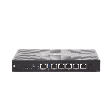 Edgerouter 6 Poe Pasivo 24 V Con 5 Puertos 10/100/1000 Mbps  1 Puerto Sfp Con Funciones Avanzadas De Ruteo