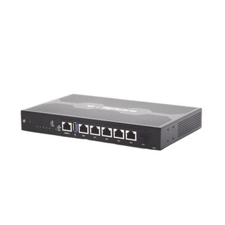 Edgerouter 6 Poe Pasivo 24 V Con 5 Puertos 10/100/1000 Mbps  1 Puerto Sfp Con Funciones Avanzadas De Ruteo