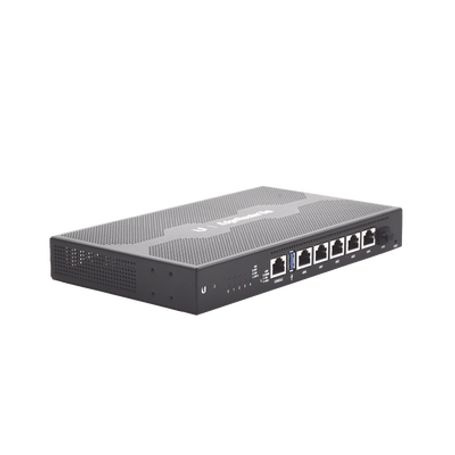 Edgerouter 6 Poe Pasivo 24 V Con 5 Puertos 10/100/1000 Mbps  1 Puerto Sfp Con Funciones Avanzadas De Ruteo