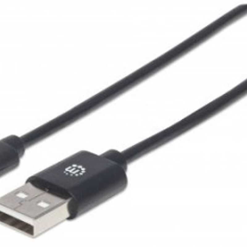 354929 Cable para Dispositivos USB C de Alta Velocidad. USB 2.0 A macho/ C macho 480 Mbps Longitud 2 m Color  Negro TL1 