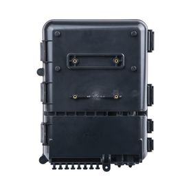 caja de distribución de fibra óptica para 24 empalmes con 8 acopladores scapc simplex exterior ip55 color negro177489