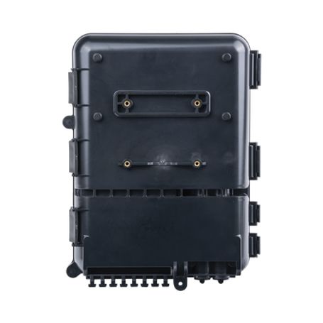 Caja De Distribución De Fibra Óptica Para 24 Empalmes Con 8 Acopladores Sc/apc Simplex Exterior Ip55 Color Negro