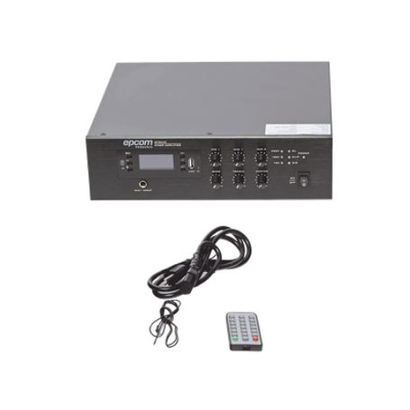 Mini Amplificador De Audio Mezclador  240w Rms  Sistema 70/100v  Mp3  Tuner  Bluetooth  Musica Ambiental Y Voceo